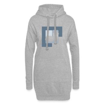 Imbiss Burger lecker - Hoodie-Kleid - Grau meliert - Vorne