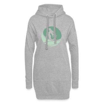 Meerjungfrau Aquarium Marina - Hoodie-Kleid - Grau meliert - Vorne