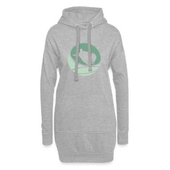Wingsuit Gleiter Fliegen - Hoodie-Kleid - Grau meliert - Vorne