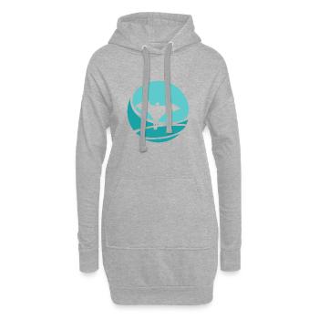 Wingsuit Gleiter - Hoodie-Kleid - Grau meliert - Vorne