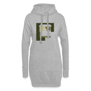 Imbiss Burger - Hoodie-Kleid - Grau meliert - Vorne