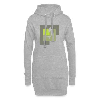 Meerjungfrau Seekuh Flosse - Hoodie-Kleid - Grau meliert - Vorne