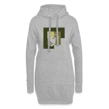 Rest Faultier Entspannen - Hoodie-Kleid - Grau meliert - Vorne