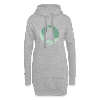 Poils du visage - Sweat-shirt à capuche long Femme - gris chiné - Devant