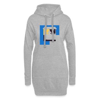 Burgers de restauration rapide - Sweat-shirt à capuche long Femme - gris chiné - Devant