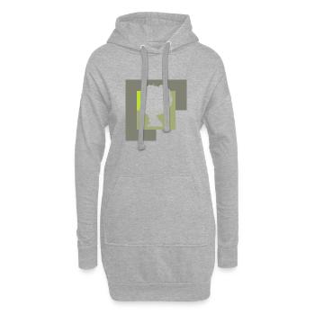 Soul Afro Beat Funky - Hoodie-Kleid - Grau meliert - Vorne