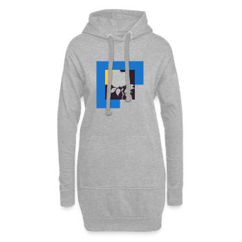 Blumenstrau Floristik Garten - Hoodie-Kleid - Grau meliert - Vorne