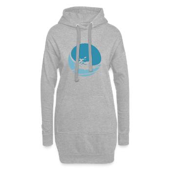 Wasserski Motorschlitten Jetski - Hoodie-Kleid - Grau meliert - Vorne