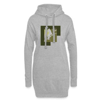Accrobranche Escalade Ascension - Sweat-shirt à capuche long Femme - gris chiné - Devant