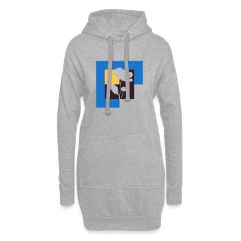 Blumenstrau Gartenbau Floristik - Hoodie-Kleid - Grau meliert - Vorne