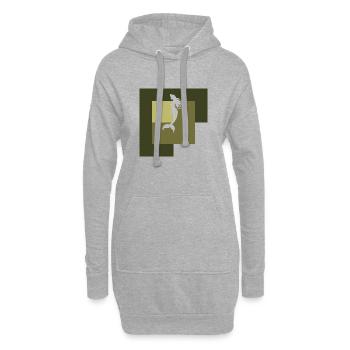 Fabelwesen Flosse Meerjungfrau - Hoodie-Kleid - Grau meliert - Vorne