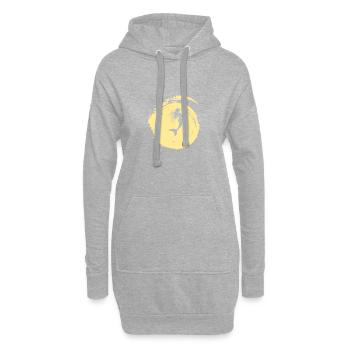 Seekuh Neptun Fabelwesen - Hoodie-Kleid - Grau meliert - Vorne