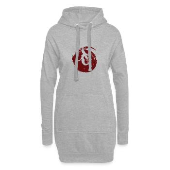 Fabelwesen Neptun Meerjungfrau - Hoodie-Kleid - Grau meliert - Vorne