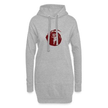 Grimpeur singe grimpeur - Sweat-shirt à capuche long Femme - gris chiné - Devant