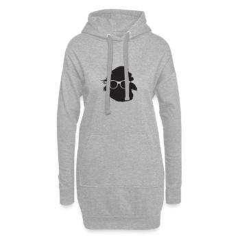 Lire le livre - Sweat-shirt à capuche long Femme - gris chiné - Devant