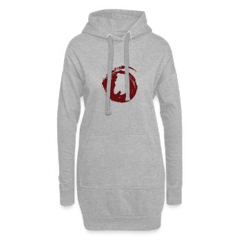 Beard Hipster Mustache - Hoodie Dress - heather grey - Front