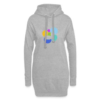 Imbiss Fast Food - Hoodie-Kleid - Grau meliert - Vorne