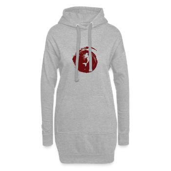 Créature mythique - Sweat-shirt à capuche long Femme - gris chiné - Devant