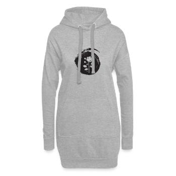 Flower Power de fleuriste - Sweat-shirt à capuche long Femme - gris chiné - Devant