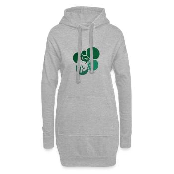 Faul Müdigkeit - Hoodie-Kleid - Grau meliert - Vorne