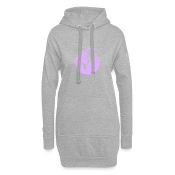 Fabelwesen Flosse - Hoodie-Kleid - Grau meliert - Vorne