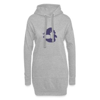 Burger food truck délicieux - Sweat-shirt à capuche long Femme - gris chiné - Devant