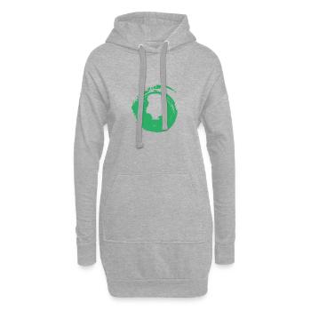 Groove Afro Funky - Sweat-shirt à capuche long Femme - gris chiné - Devant