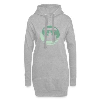 Burger Snack Restauration rapide - Sweat-shirt à capuche long Femme - gris chiné - Devant