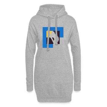 Repos paresseux - Sweat-shirt à capuche long Femme - gris chiné - Devant