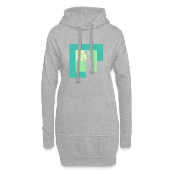 Bouquet de fleurs horticole fleuriste - Sweat-shirt à capuche long Femme - gris chiné - Devant