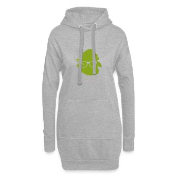 Lecture du roman éducatif - Sweat-shirt à capuche long Femme - gris chiné - Devant