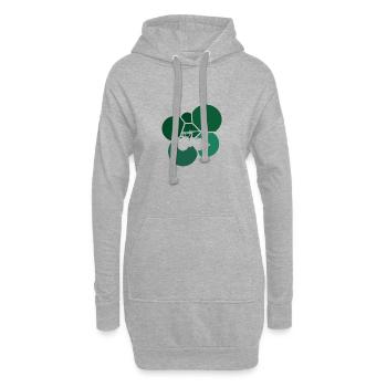 Maehdrescher Bauer Hof - Hoodie-Kleid - Grau meliert - Vorne