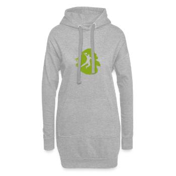 Jeu de sac de tournoi - Sweat-shirt à capuche long Femme - gris chiné - Devant