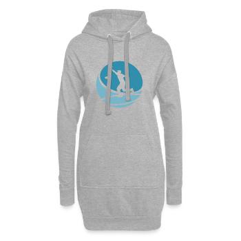 Règles du tournoi de jeu - Sweat-shirt à capuche long Femme - gris chiné - Devant