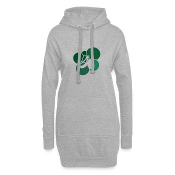 Veganerin Tierschutz Vegan - Hoodie-Kleid - Grau meliert - Vorne