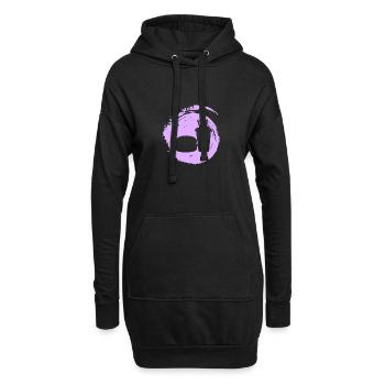 Imbiss Imbisswagen lecker - Hoodie-Kleid - Schwarz - Vorne