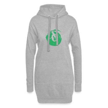 Flosse Fabelwesen - Hoodie-Kleid - Grau meliert - Vorne