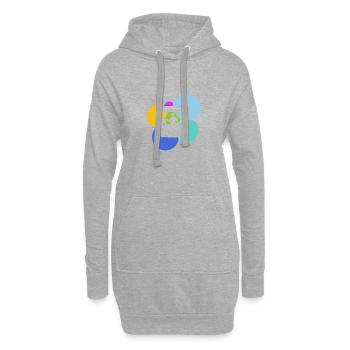 Snack Burgers Restauration rapide - Sweat-shirt à capuche long Femme - gris chiné - Devant