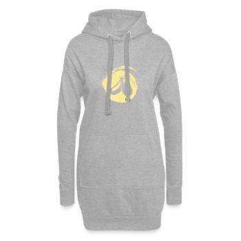 Vegan Gesund Tierschutz - Hoodie-Kleid - Grau meliert - Vorne