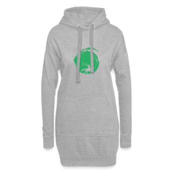 Lasso occidental - Sweat-shirt à capuche long Femme - gris chiné - Devant