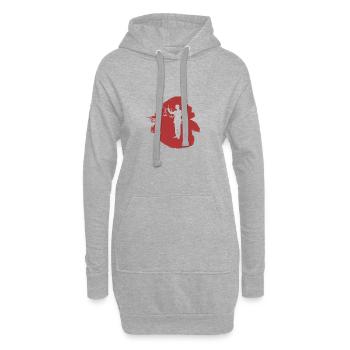 Avocat Juge Paragraphe - Sweat-shirt à capuche long Femme - gris chiné - Devant