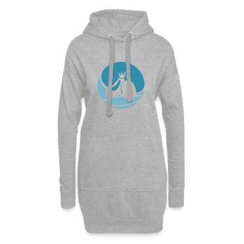 Veganerin Animal Rights - Hoodie-Kleid - Grau meliert - Vorne