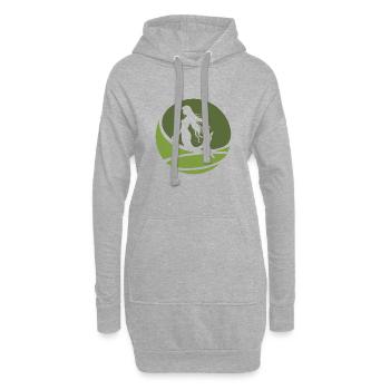 Créature mythique Marina Seekuh - Sweat-shirt à capuche long Femme - gris chiné - Devant