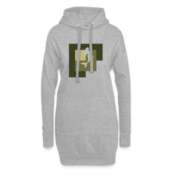 Seekuh Neptun - Hoodie-Kleid - Grau meliert - Vorne