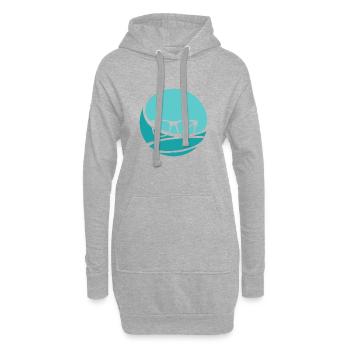 Écriture d’un auteur de livre - Sweat-shirt à capuche long Femme - gris chiné - Devant