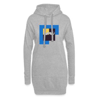 Bart Gesichtsbehaarung November - Hoodie-Kleid - Grau meliert - Vorne
