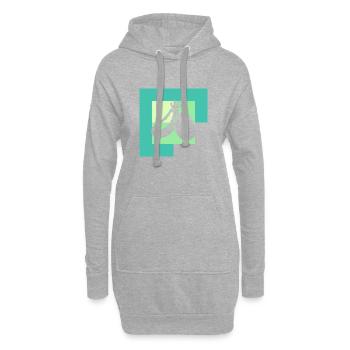 Veganerin Veganer Fleisch - Hoodie-Kleid - Grau meliert - Vorne
