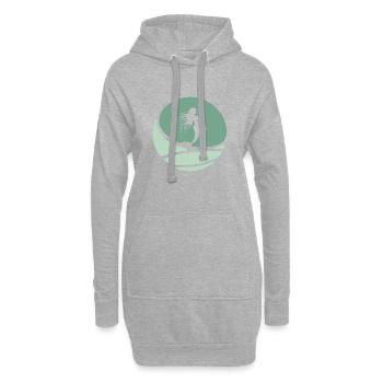 Fabelwesen Aquarium Meerjungfrau - Hoodie-Kleid - Grau meliert - Vorne