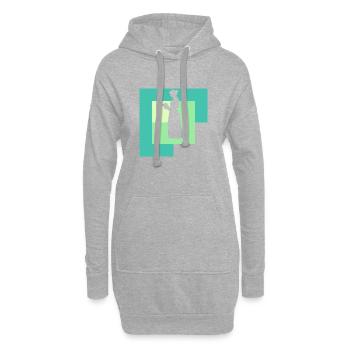 Leseratte Literatur - Hoodie-Kleid - Grau meliert - Vorne