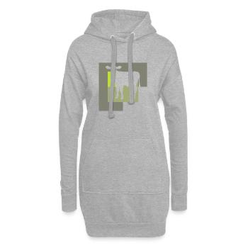Veganerin Fleisch Gesund - Hoodie-Kleid - Grau meliert - Vorne
